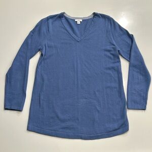 J Jill Cotton Blend V-Neck Sweater Small